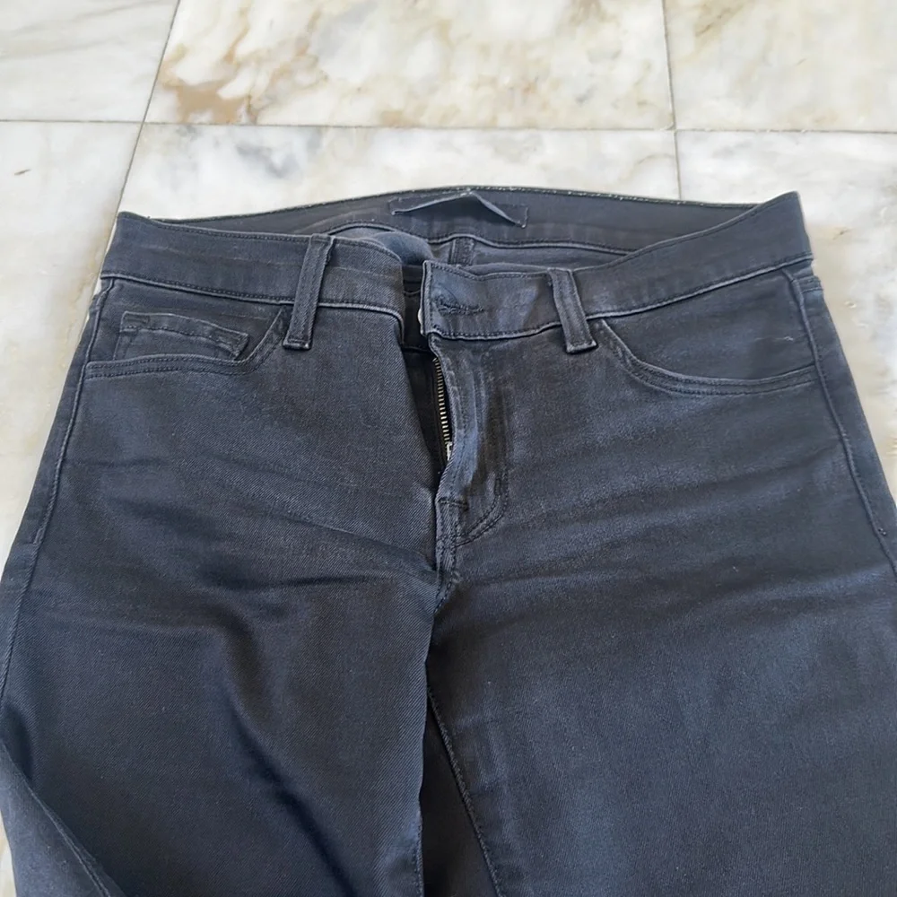 J Brand Black Low Rise Crop Skinny Jeans